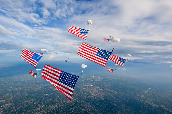 911 memorial flag jump